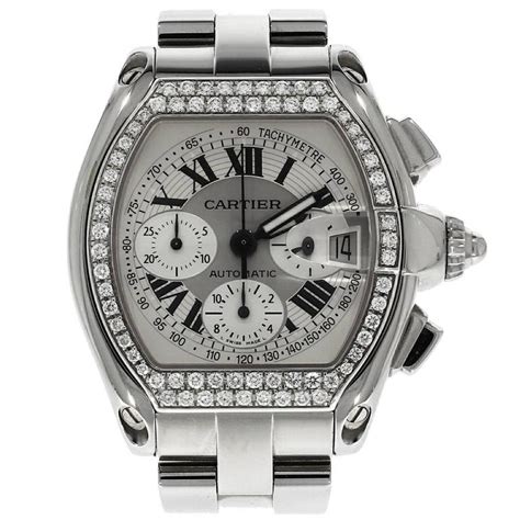 cartier roadster diamond bezel replica|cartier roadster original.